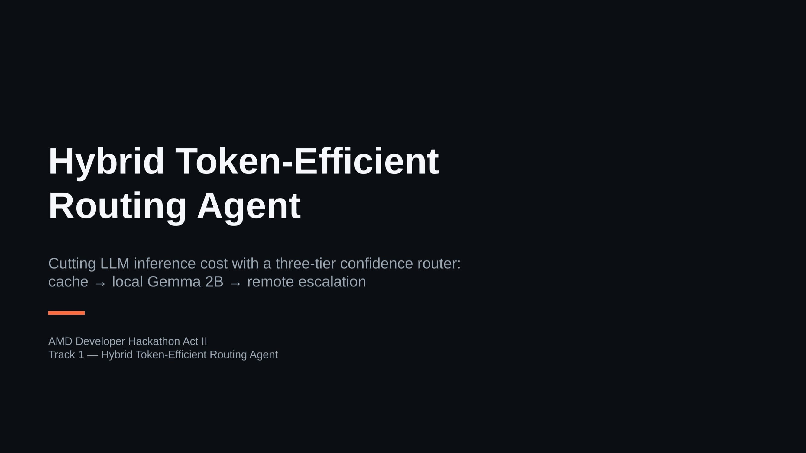 Hybrid Token-Efficient Routing Agent