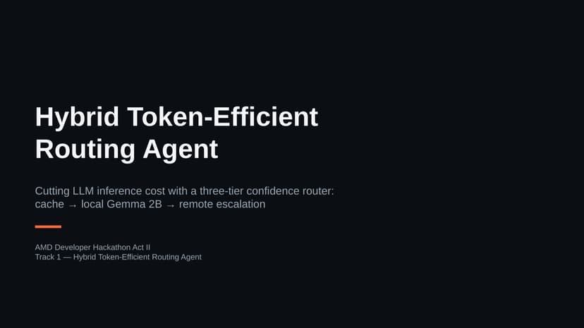 Hybrid Token-Efficient Routing Agent