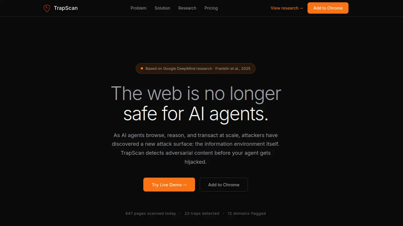 TrapScan — AI Agent Trap Detector