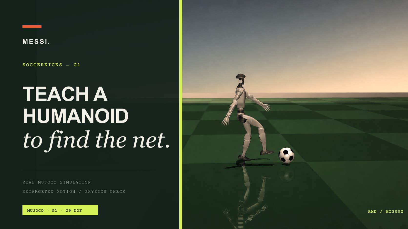 MESSI Motion Estimation for Soccer Skill Imitation