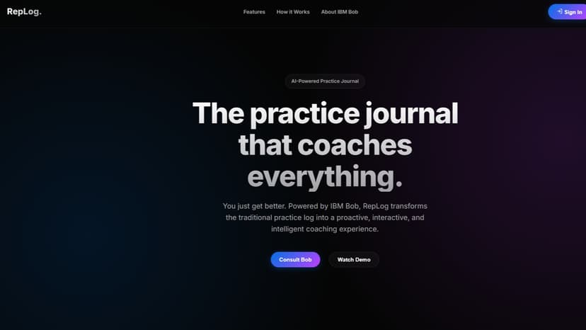 RepLog: AI Coaching Journal for Peak Performance