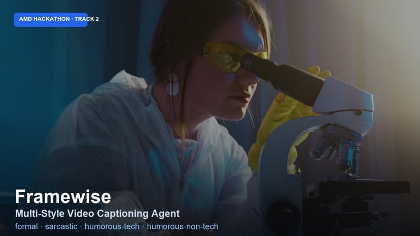 Framewise — Multi-Style Video Captioning Pipeline