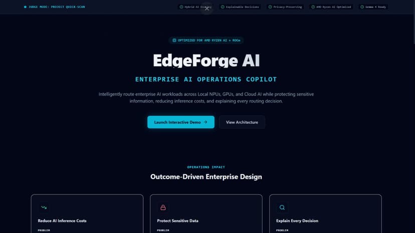 EdgeForge AI: Explainable Hybrid AI Router
