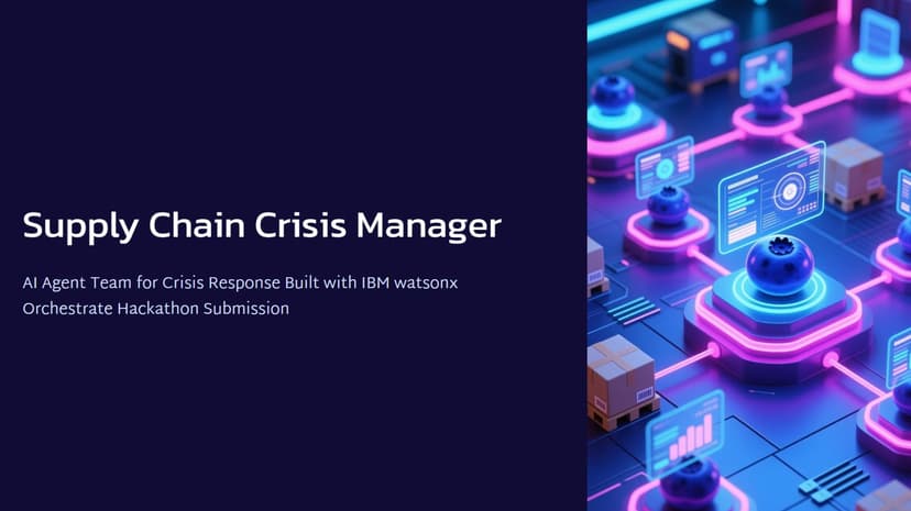 Supply Chain Crisis AI Agent Team