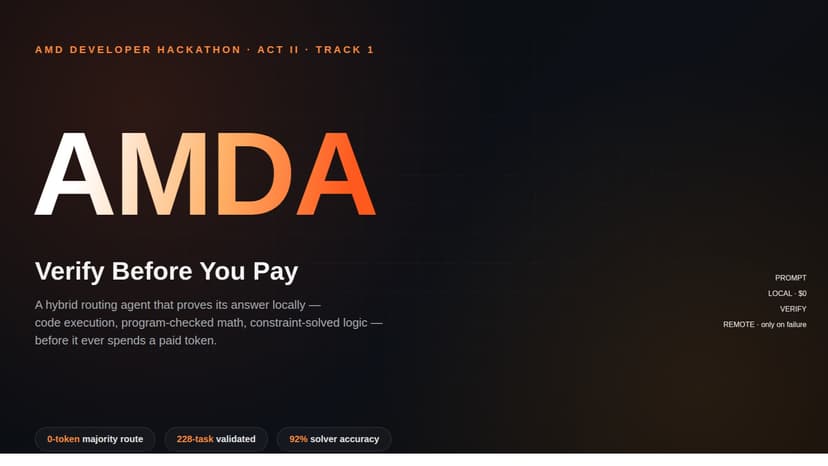 AMDA — Verify Before You Pay