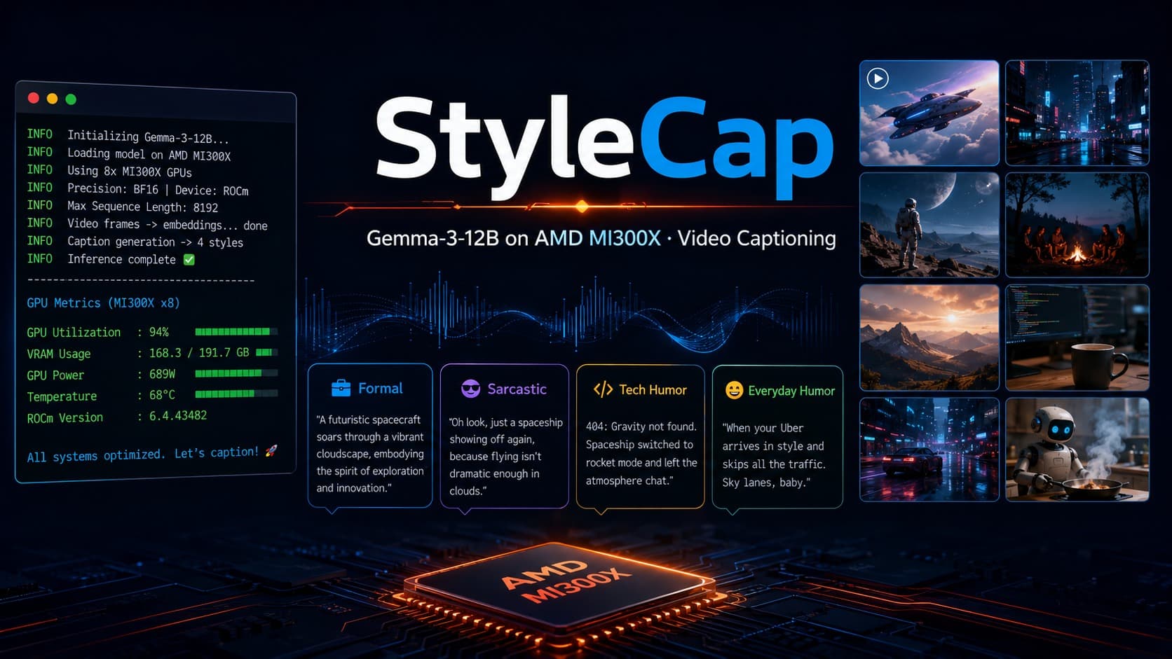 StyleCap: Grounded Video Captioning