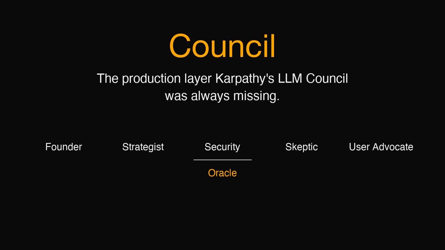 Council production layer for LLM Council pattern
