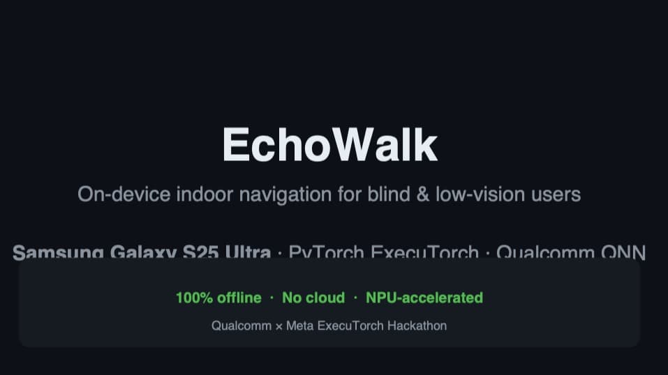 EchoWalk: On-Device Guidance for Low-Vision Users