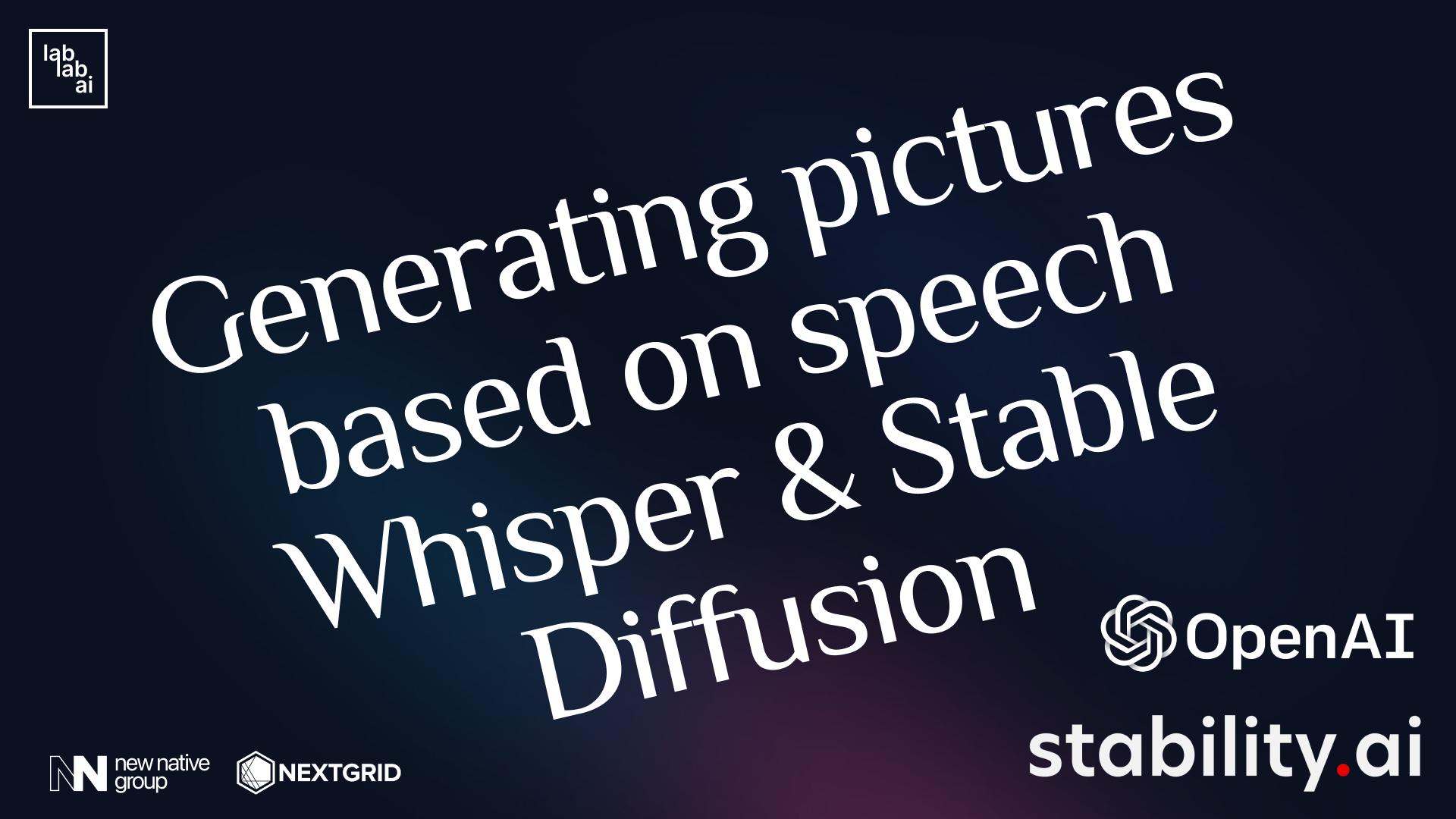 Generating pictures based on speech - Whisper & Stable Diffusion tutorial